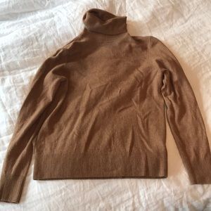 Camel turtleneck sweater J Crew size L